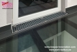 Gitterrosteinsatz Glas Balkon
